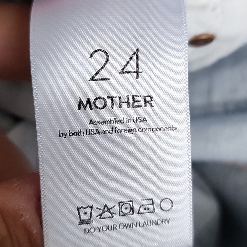 Mother The Insider Crop Step Fray Jeans In Smooth Sailing Size 24 - Picture 16 of 16